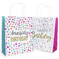 6-count birthday gift bags 8in x 10in