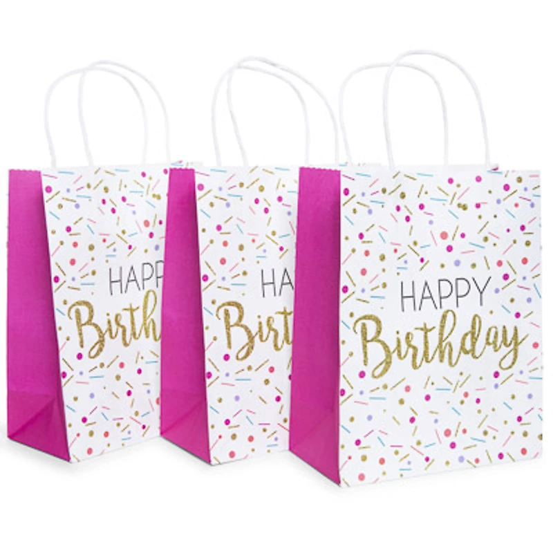 6-count birthday gift bags 8in x 10in