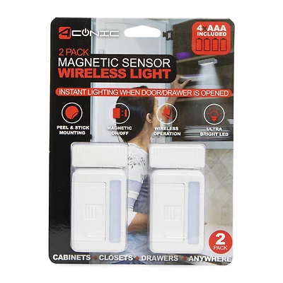 wireless magnetic sensor lights 2-pack