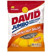 david® jalapeno hot salsa roasted & salted jumbo sunflower seeds 5.25oz