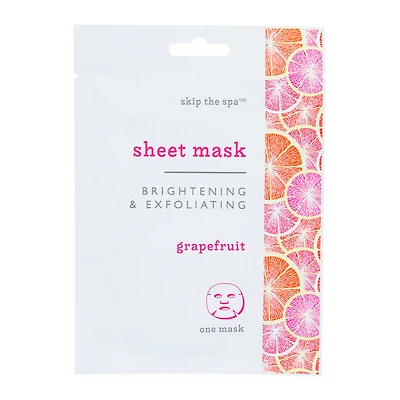 skip the spa™ brightening & exfoliating sheet face mask