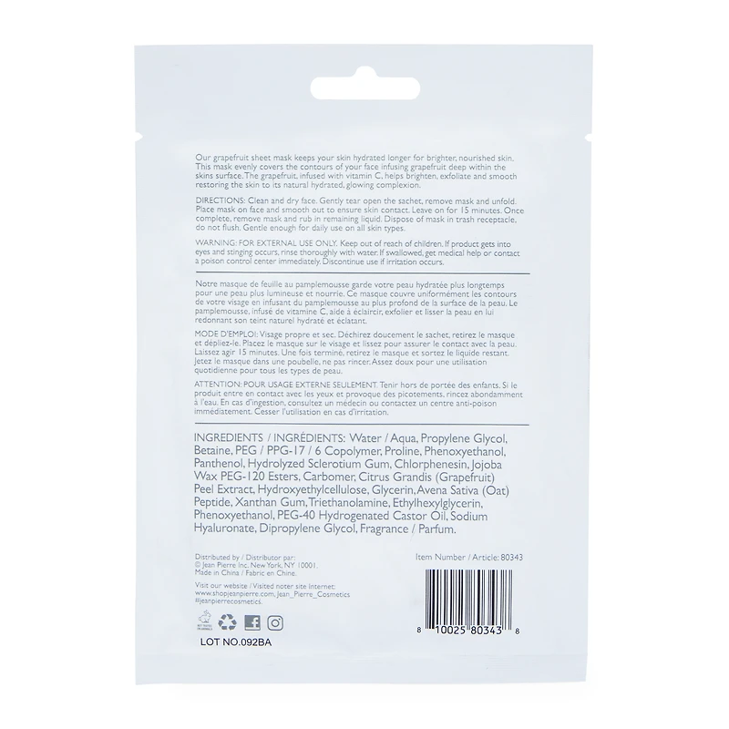 skip the spa™ brightening & exfoliating sheet face mask