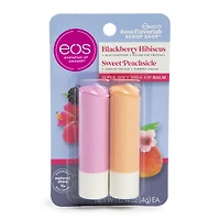 eos® blackberry hibiscus & sweet peachsicle lip balm 2-pack