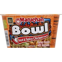 maruchan® bowl 3.38oz - hot & spicy chicken ramen noodle soup