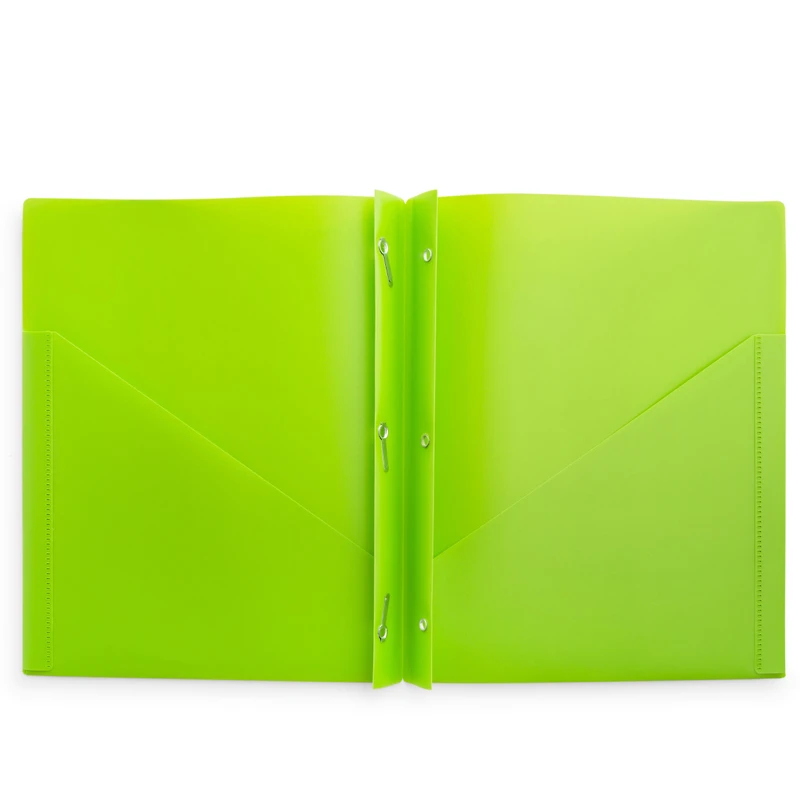 mead® five star® 3-prong poly folder with pockets