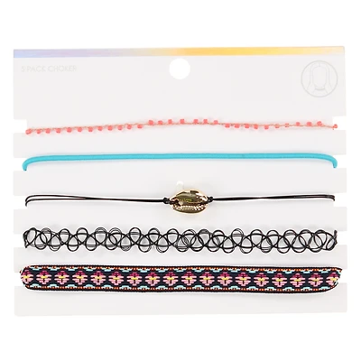 assorted choker necklaces 5-pack