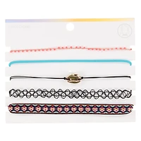 assorted choker necklaces 5-pack