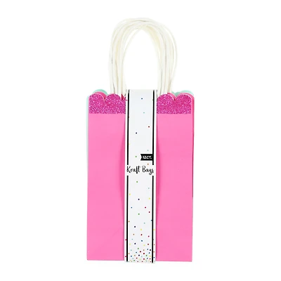 small pastel color multipack kraft bags 12-count