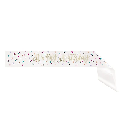 confetti 'it's my birthday' party sash