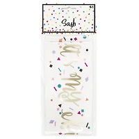 confetti 'it's my birthday' party sash