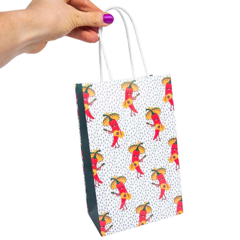 10-count pizza & chili pepper gift bags 12.5in x 5.75in