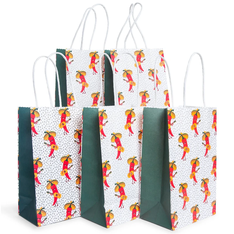 10-count pizza & chili pepper gift bags 12.5in x 5.75in
