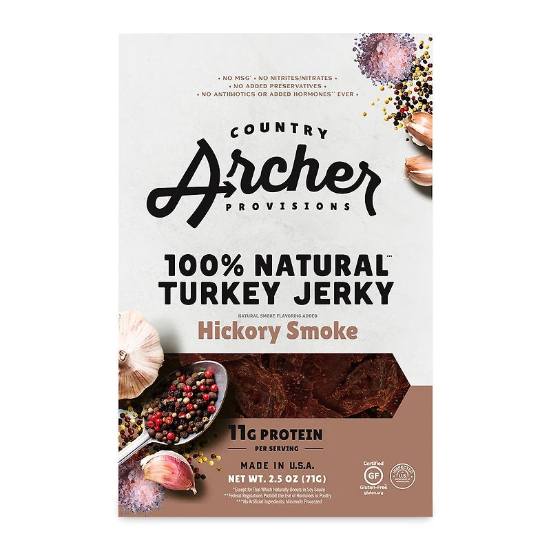 country archer® hickory smoke turkey jerky 2.5oz