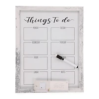 weekly to-do list glass dry erase board 12in x 16in