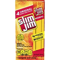 slim jim® original smoked snack sticks 4-pack