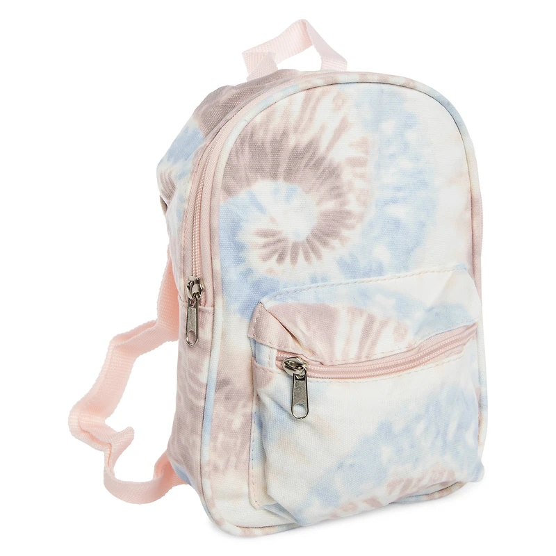 tie dye mini backpack 10in - pink pastel