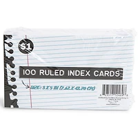 100-count ruled 3x5 index cards