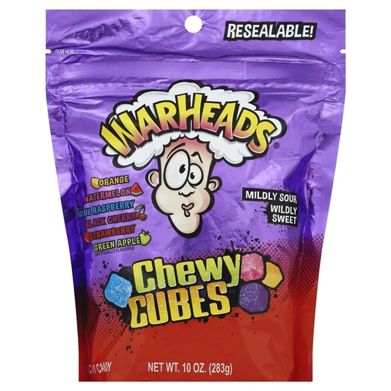 warheads® chewy cubes sour candy 10oz