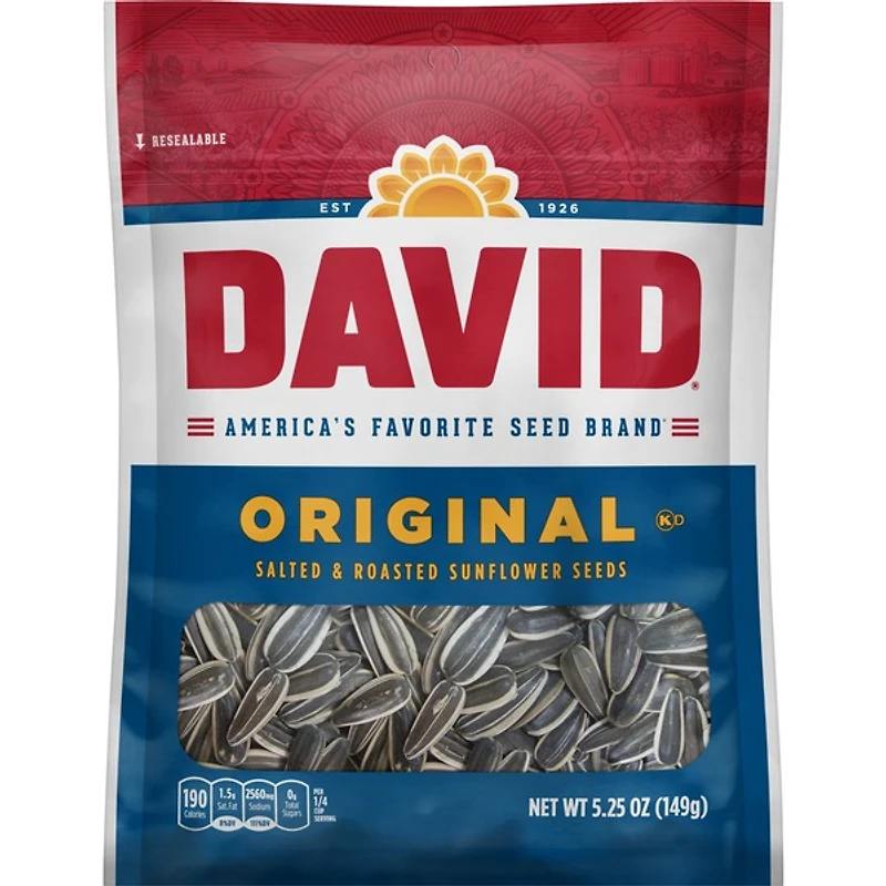 david® original salted & roasted sunflower seeds 5.25oz
