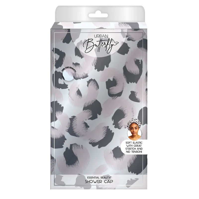 essential beauty shower cap - black paint