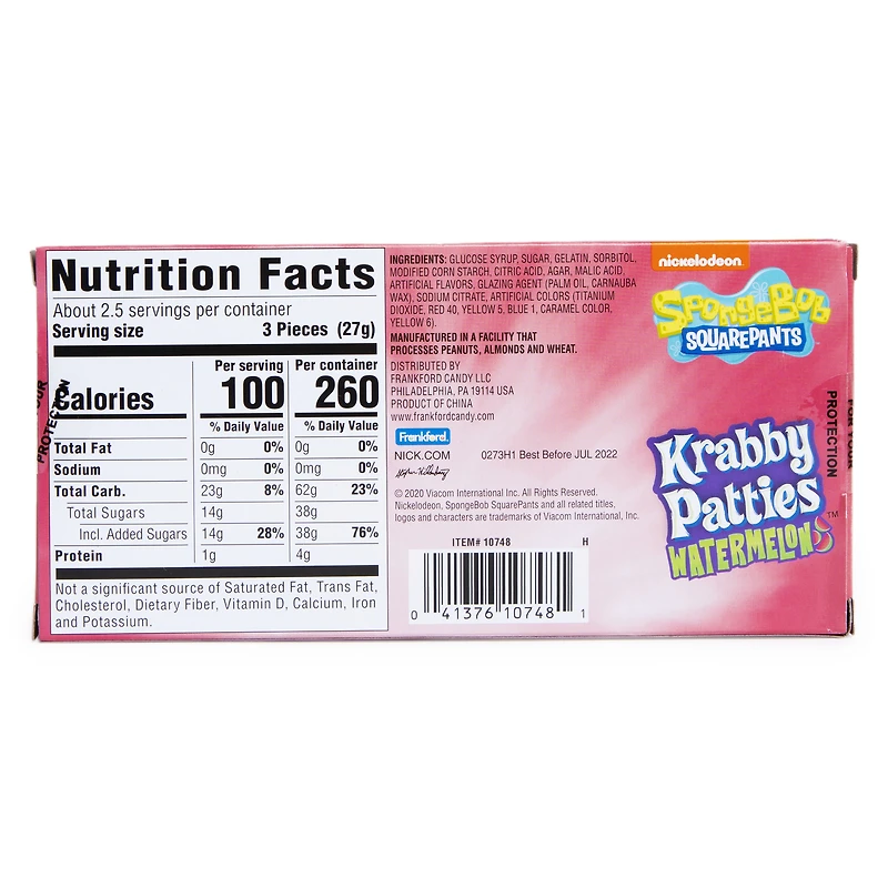 Spongebob Squarepants® Krabby Patties™ Watermelon 2.54oz