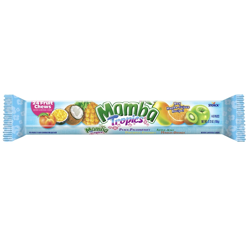 mamba® tropics fruit chews 24-count share size