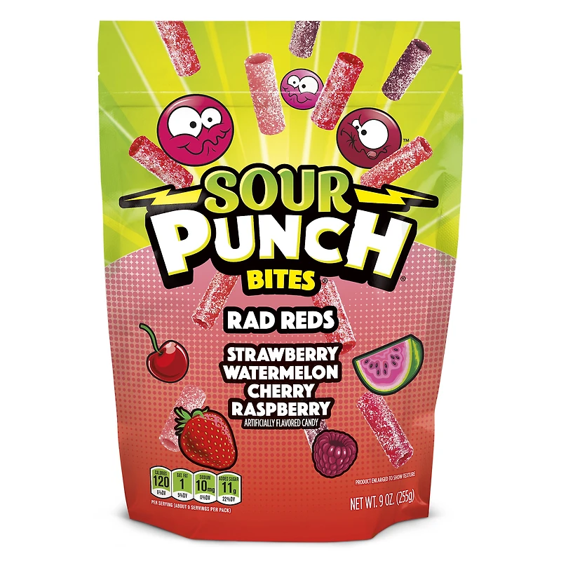 sour punch® rad reds bites 9oz
