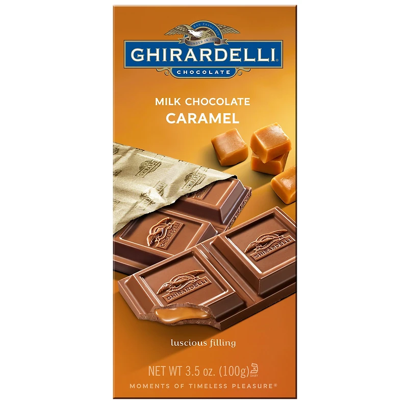 ghiradelli® milk chocolate caramel bar 3.5oz