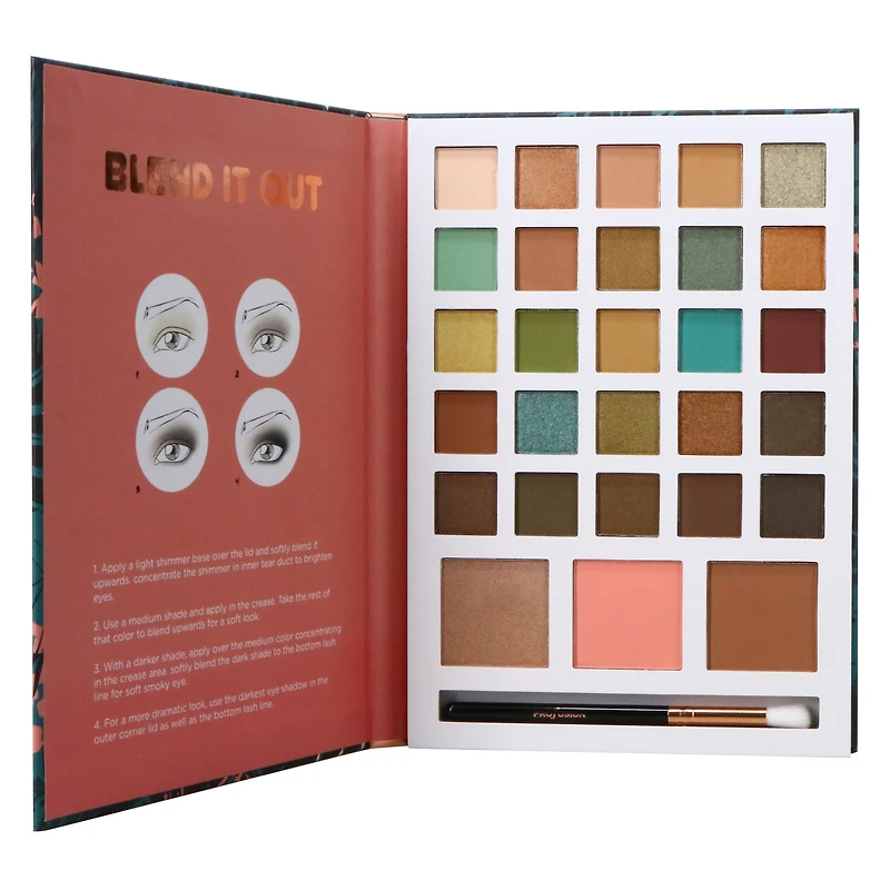 profusion® makeup palette 28-piece, palm tropical