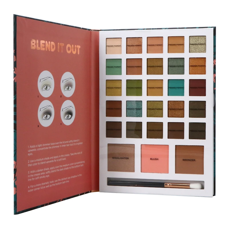 profusion® makeup palette 28-piece, palm tropical