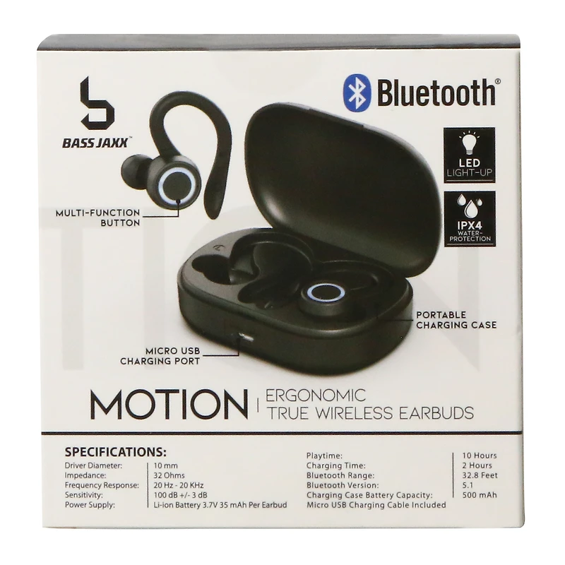 motion ergonomic sport bluetooth® earbuds with mic