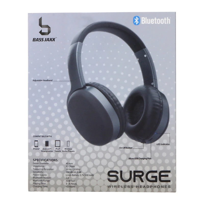 surge bluetooth® wireless headphones - silver