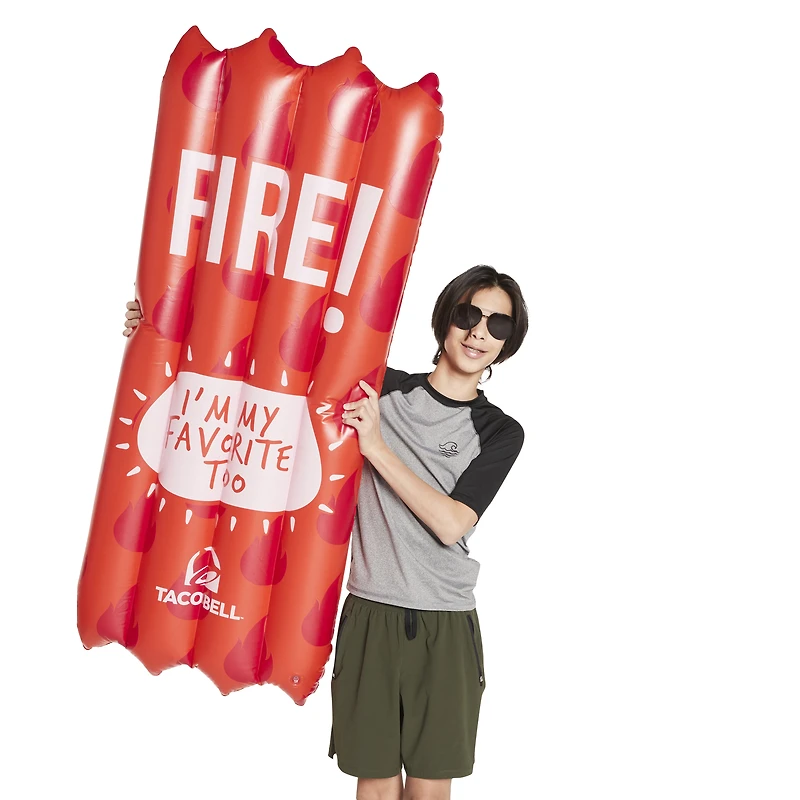taco bell FIRE sauce packet pool float 57.8in x 30in 