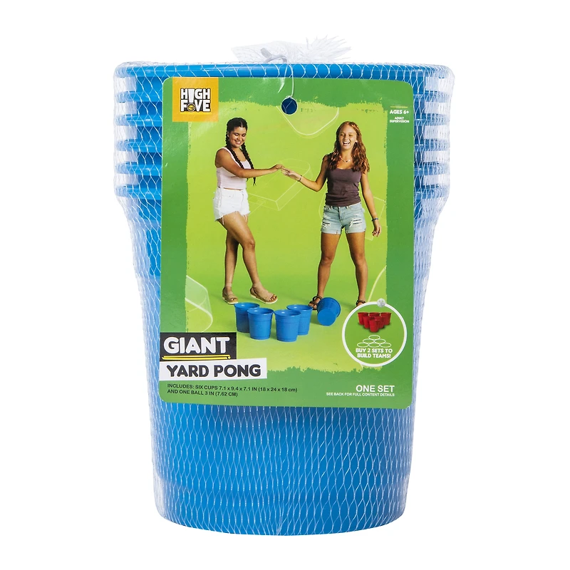 giant yard pong game 6-cup set & ball