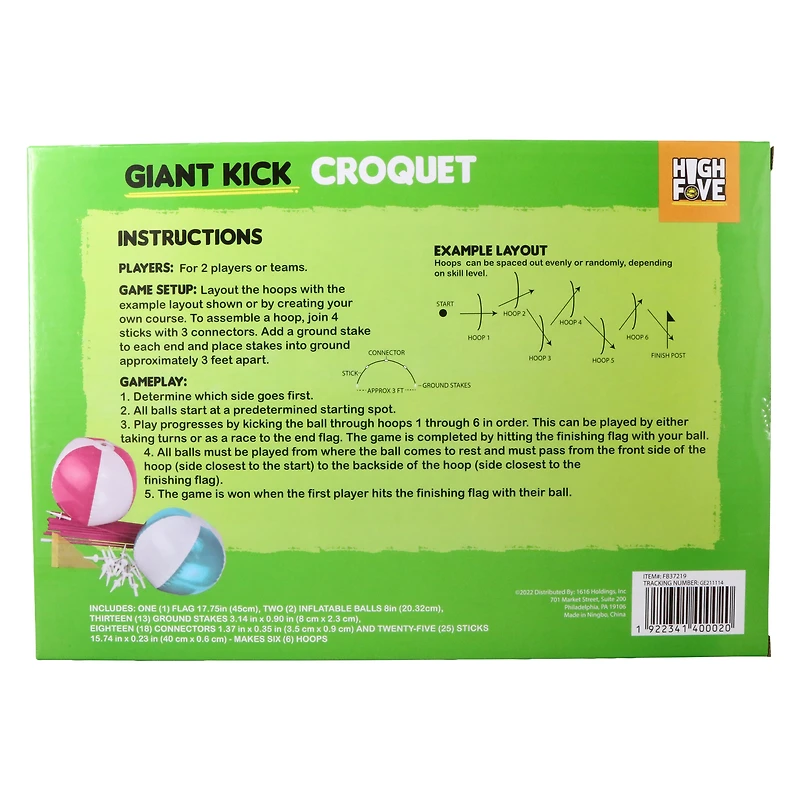 giant kickball croquet game set