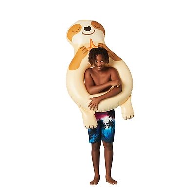 sloth inner tube pool float 51in x 29.5in