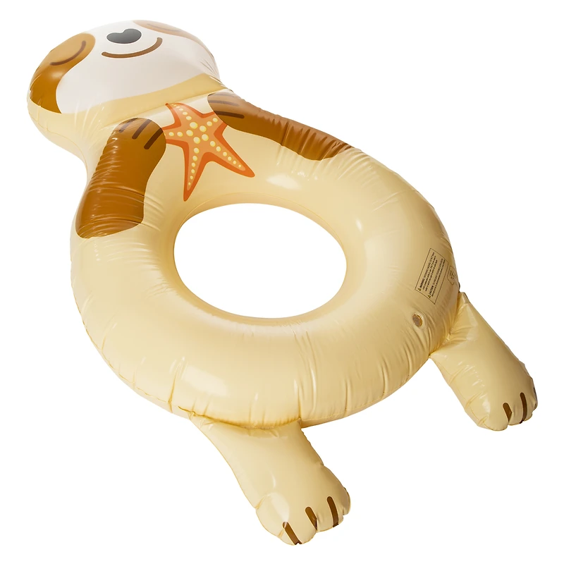 sloth inner tube pool float 51in x 29.5in