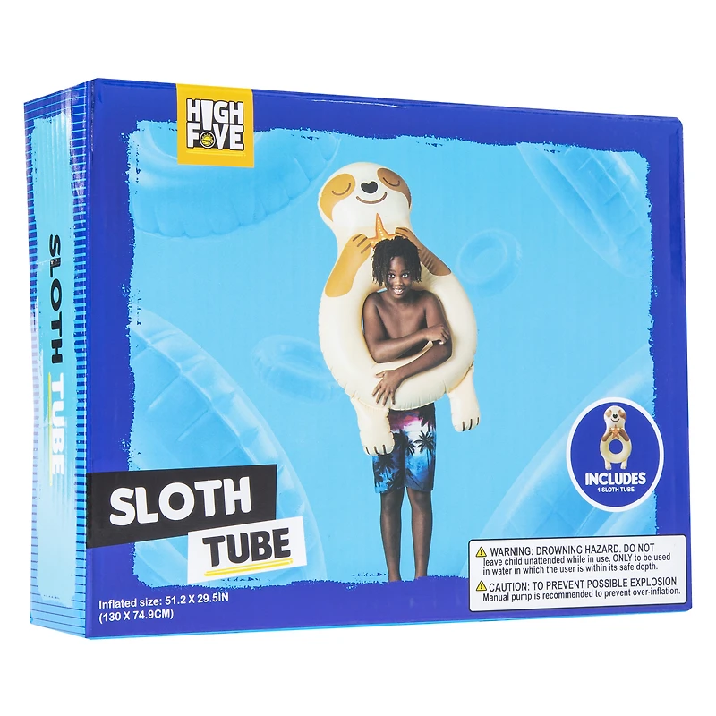 sloth inner tube pool float 51in x 29.5in
