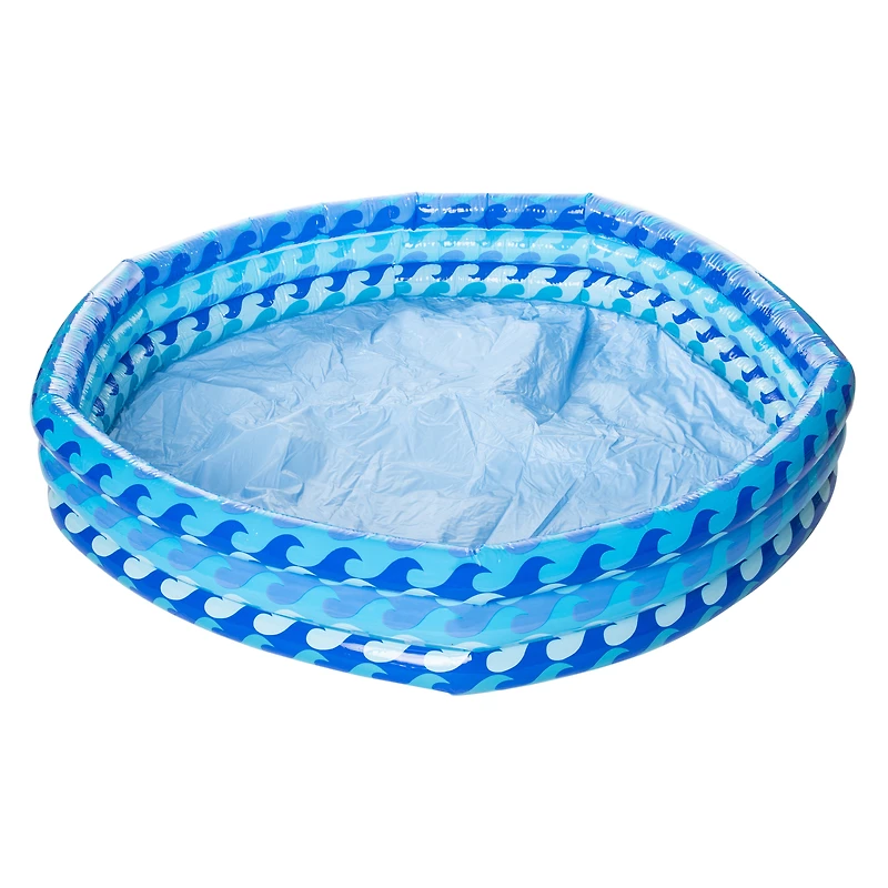 blue wave 3-ring inflatable pool 59in x 10.6in