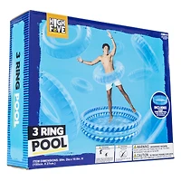 blue wave 3-ring inflatable pool 59in x 10.6in