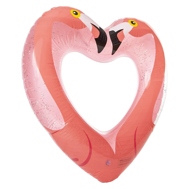 flamingo heart tube pool float 39in