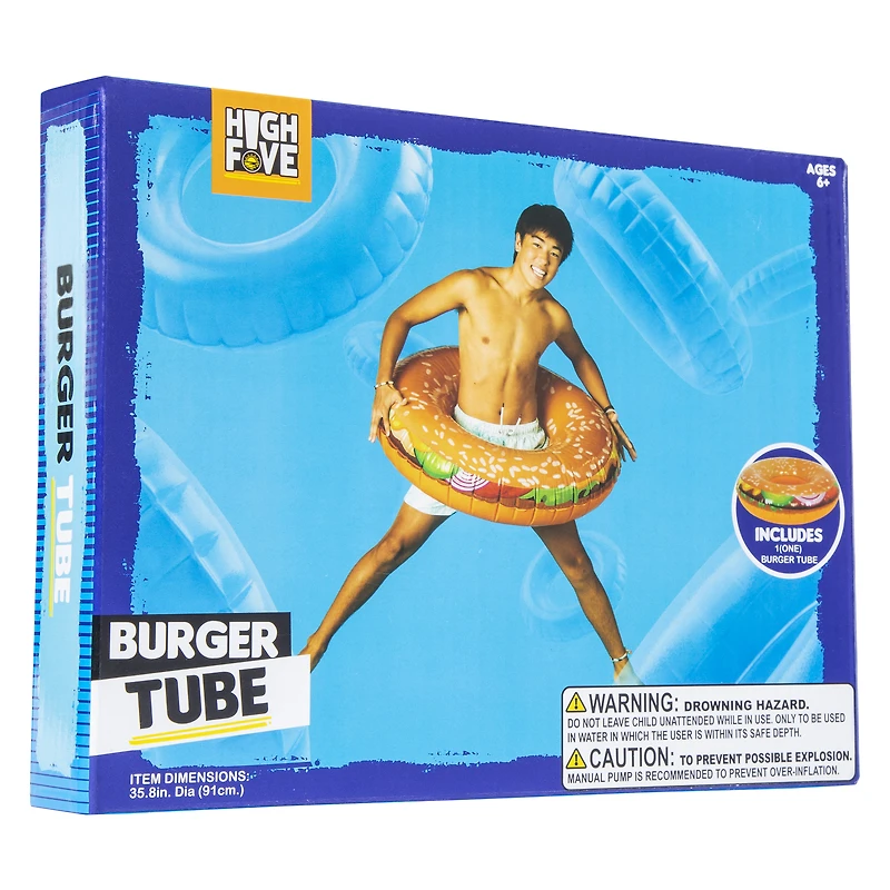 burger tube pool float 35.8in