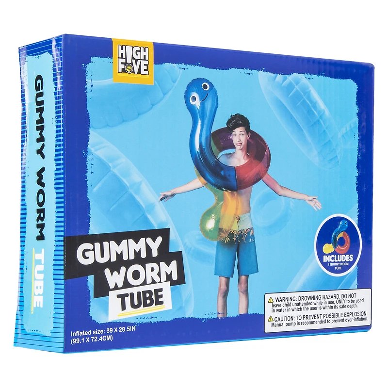 gummy worm tube pool float 39in x 28.5in
