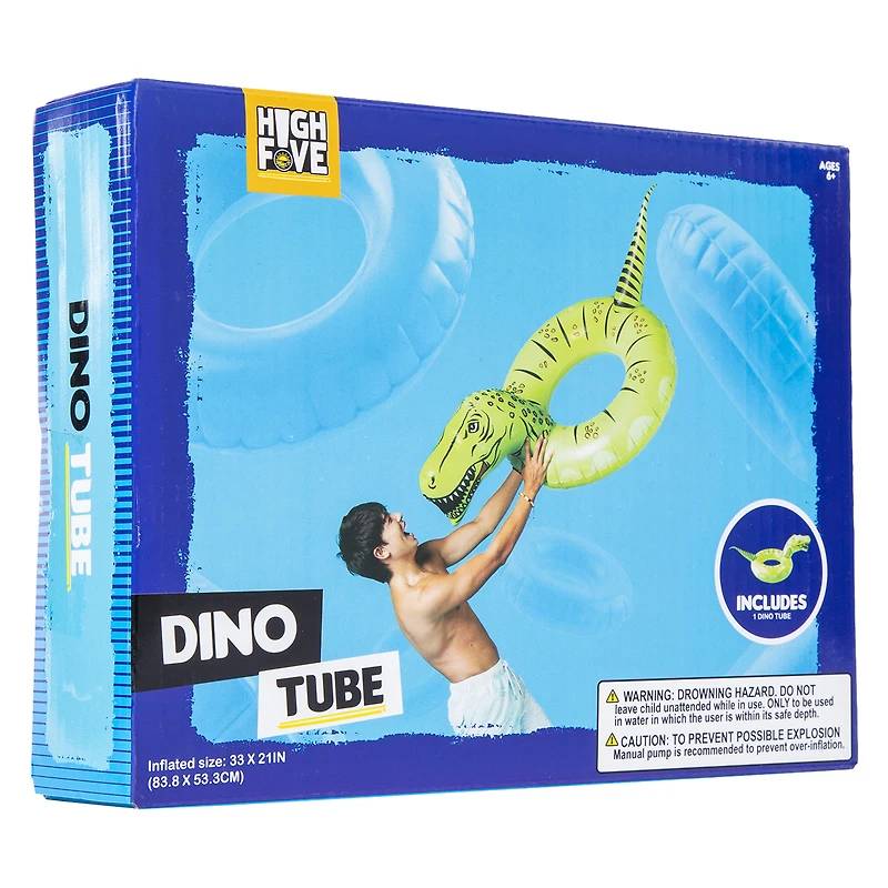 dino inner tube pool float 33in