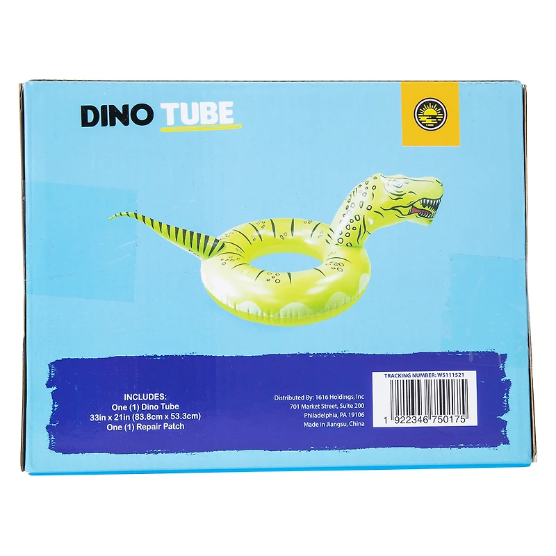 dino inner tube pool float 33in
