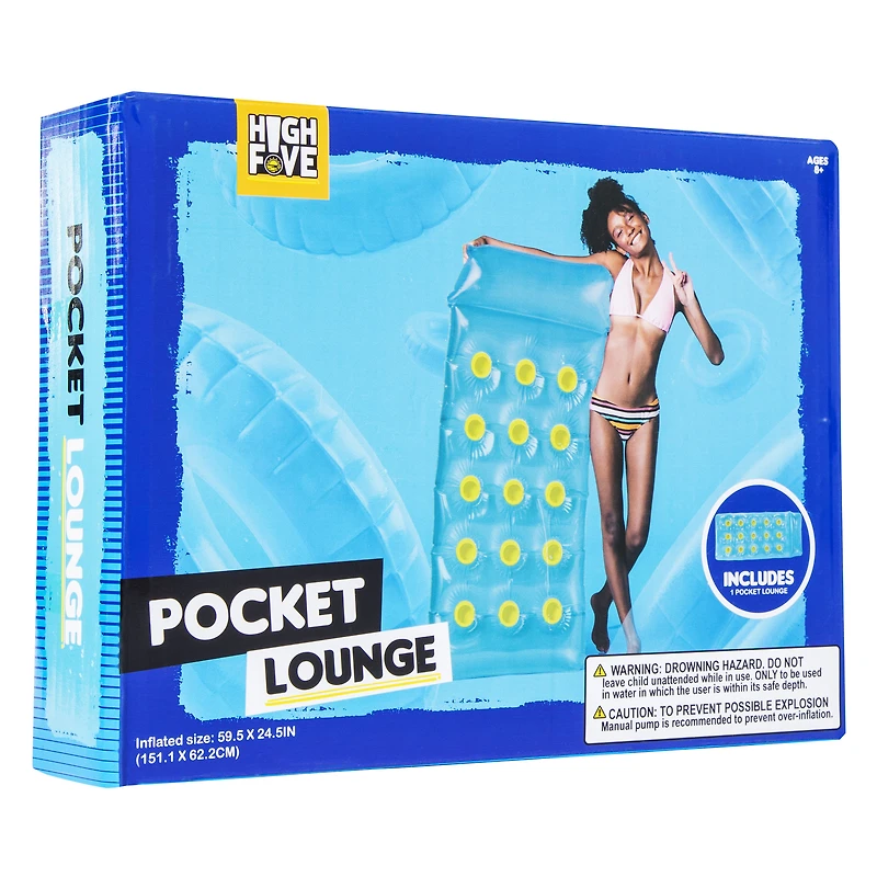 pocket lounge pool float 59.5in