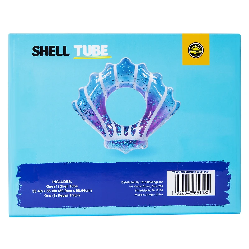 glitter shell inner tube pool float 35.4in x 38.6in