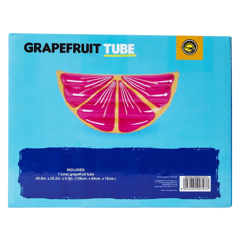 grapefruit pool float 49.6in x 25in