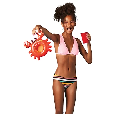 inflatable drink holder pool float - shark