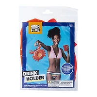 inflatable drink holder pool float - shark